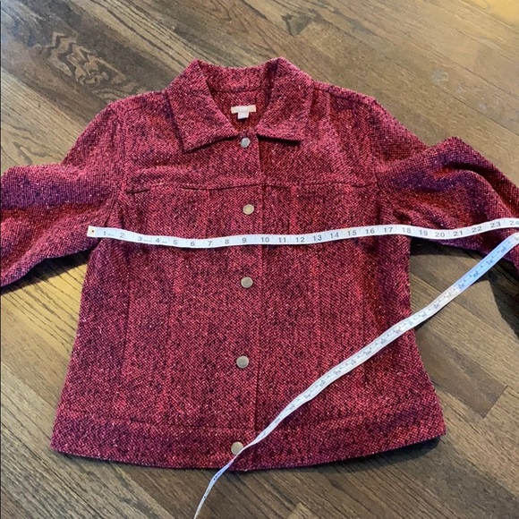 J. Jill Red and Black Jacket M Medium EUC - Picture 4 of 7